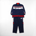 adidas 90s Descente Track Jersey Set, Size M, Stand Collar, Zippered Hem, and Slits