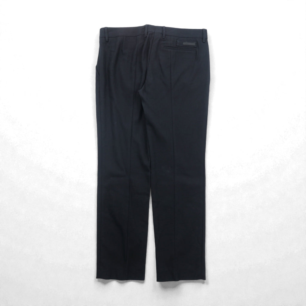 PRADA Tapered Slacks L Black Center Crease Made in Romania