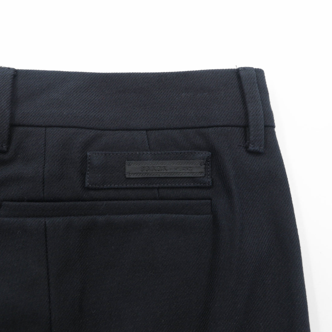 PRADA Tapered Slacks L Black Center Crease Made in Romania