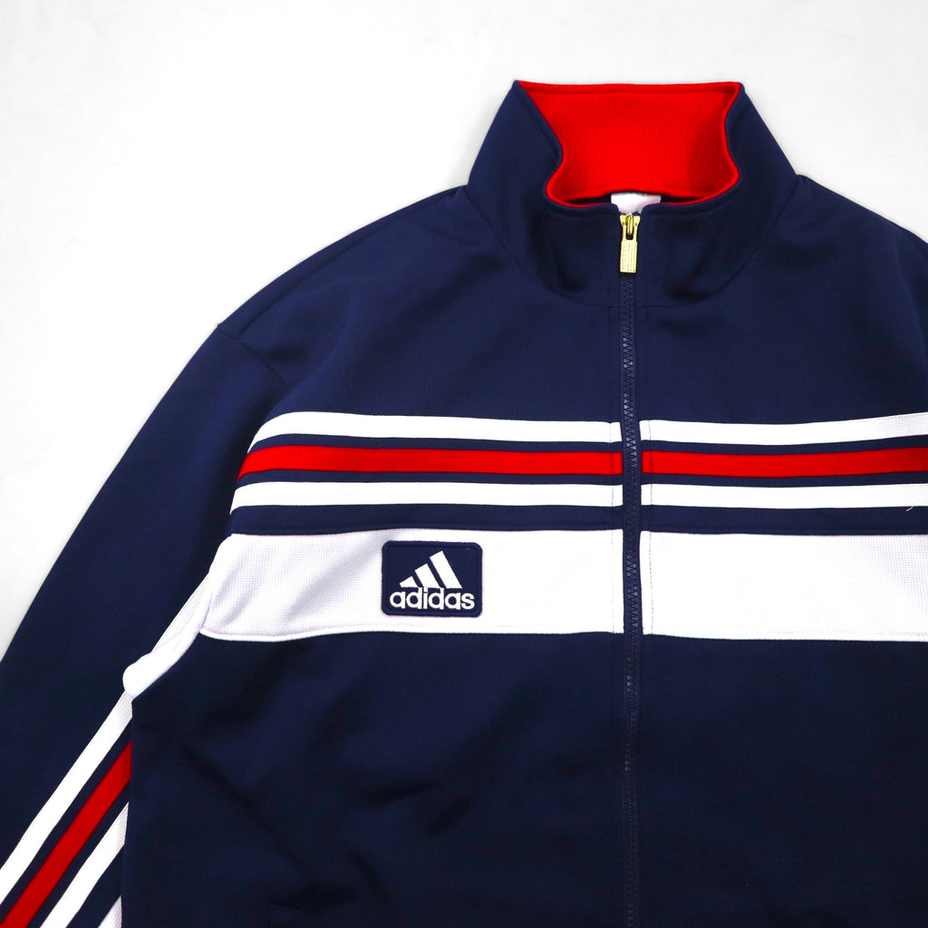 adidas 90s Descente Track Jersey Set, Size M, Stand Collar, Zippered Hem, and Slits