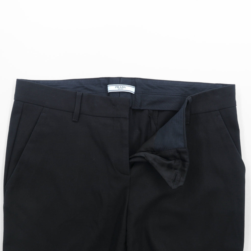 PRADA Tapered Slacks L Black Center Crease Made in Romania