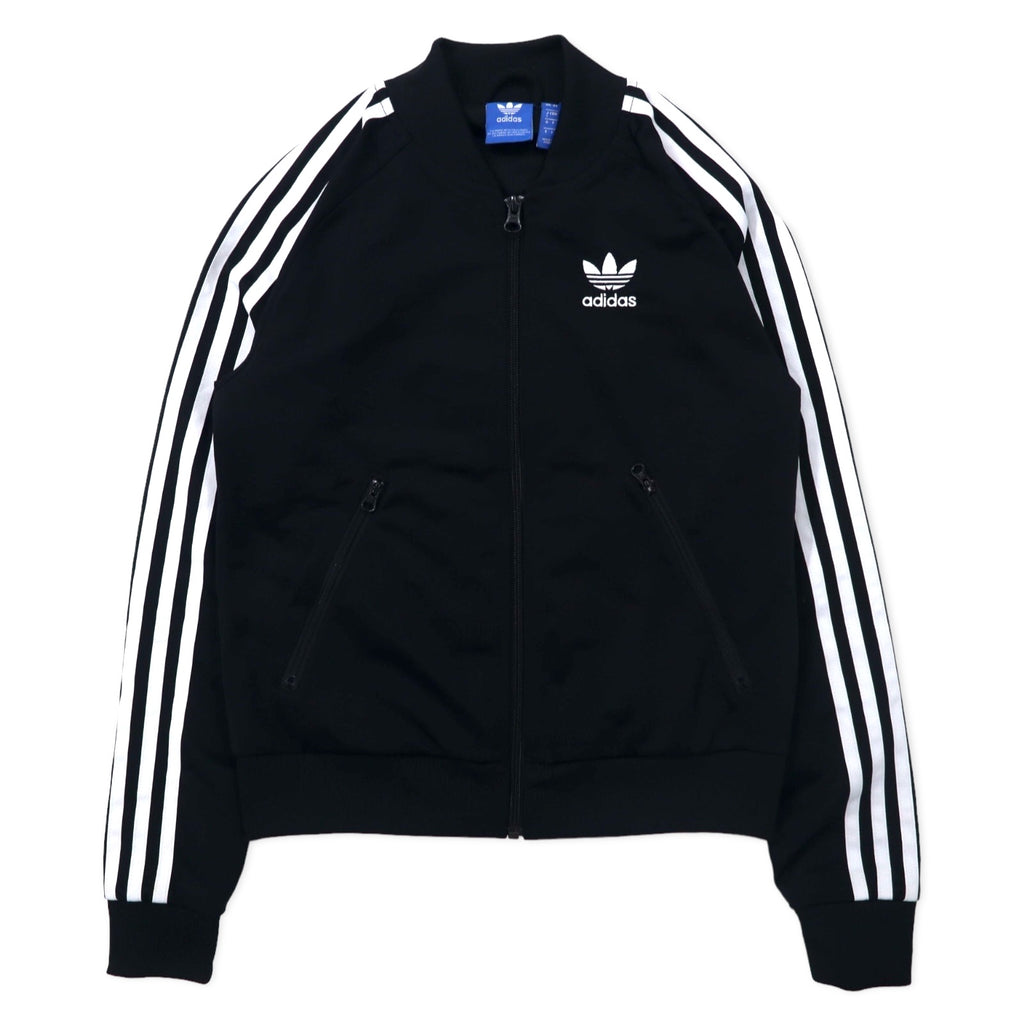 日本然リトテ-古着オンライン-adidas originals スーパースター トラックジャケット ジャージ ATP型 S ブラック ポリエステル トレフォイルロゴ 3ストライプ BK5931-adidas originals Superstar Track Jacket Jersey ATP Type S Black Polyester Trefoil Logo 3 Striped BK5931