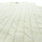 90s USA Vintage Fisherman Knit Vest JANTZEN Aran XL White Cable Made in