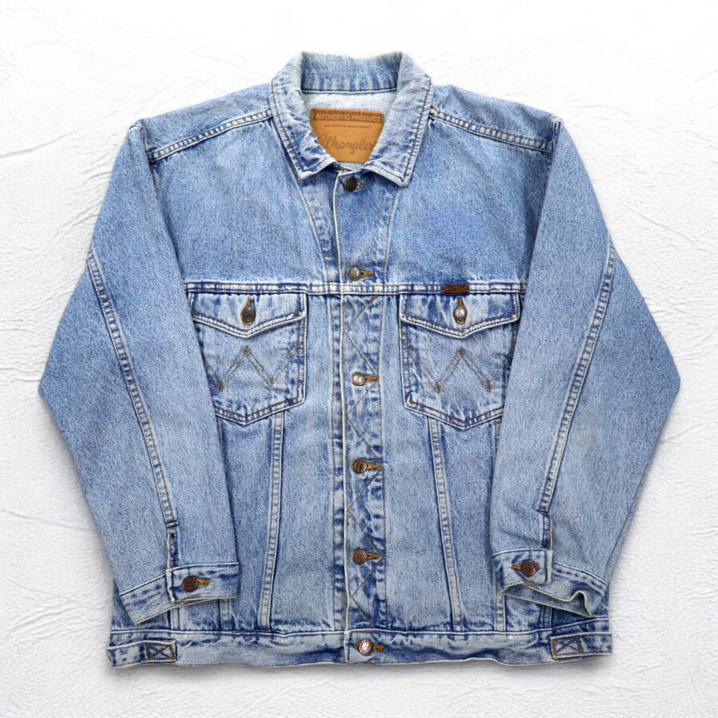 Wrangler 90年代 デニムジャケット Gジャン XL ライトウォッシュ インディゴ ブルー コットン