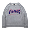 THRASHER MAGAZINE Fire Logo Sweatshirt M Grey Cotton