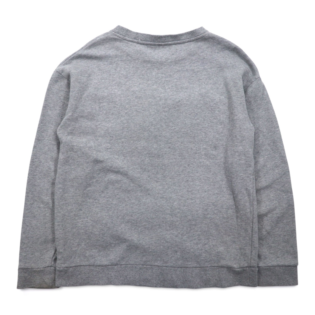 THRASHER MAGAZINE Fire Logo Sweatshirt M Grey Cotton