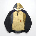 carhartt リメイク 再構築 カラーブロック ダック アクティブジャケット パーカー L マルチカラー クレイジーパターン コットン