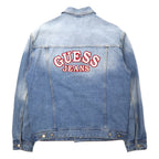GUESS JEANS Oversized Denim Jacket, G-Jean, M, Blue, Cotton, Back Logo Embroidery, OVERSIZED DENIM JACKET M73XN1R21B5
