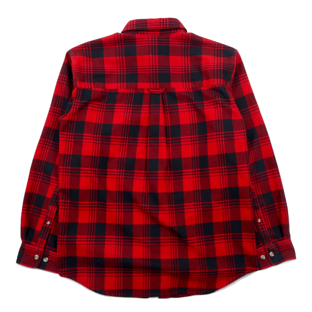 Columbia Titanium Flannel Work Shirt, Medium, Red, Black, Cotton