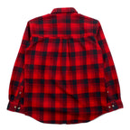 Columbia Titanium Flannel Work Shirt, Medium, Red, Black, Cotton