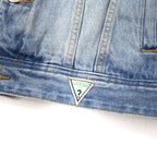 GUESS JEANS Oversized Denim Jacket, G-Jean, M, Blue, Cotton, Back Logo Embroidery, OVERSIZED DENIM JACKET M73XN1R21B5