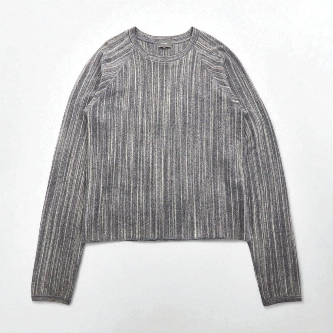 ATELIER BETON (BIOTOP) Pile Long Sleeve Knit Sweater, Size M, Gray, 171-18G, Made in Japan