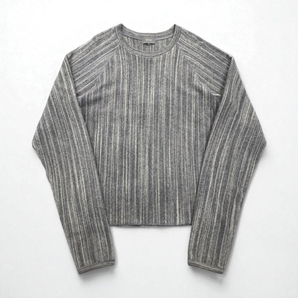 ATELIER BETON ( BIOTOP 取扱い ) パイル ロングスリーブ PILE LONG SLEEVE ニット セーター M グレー 171-18G 日本製