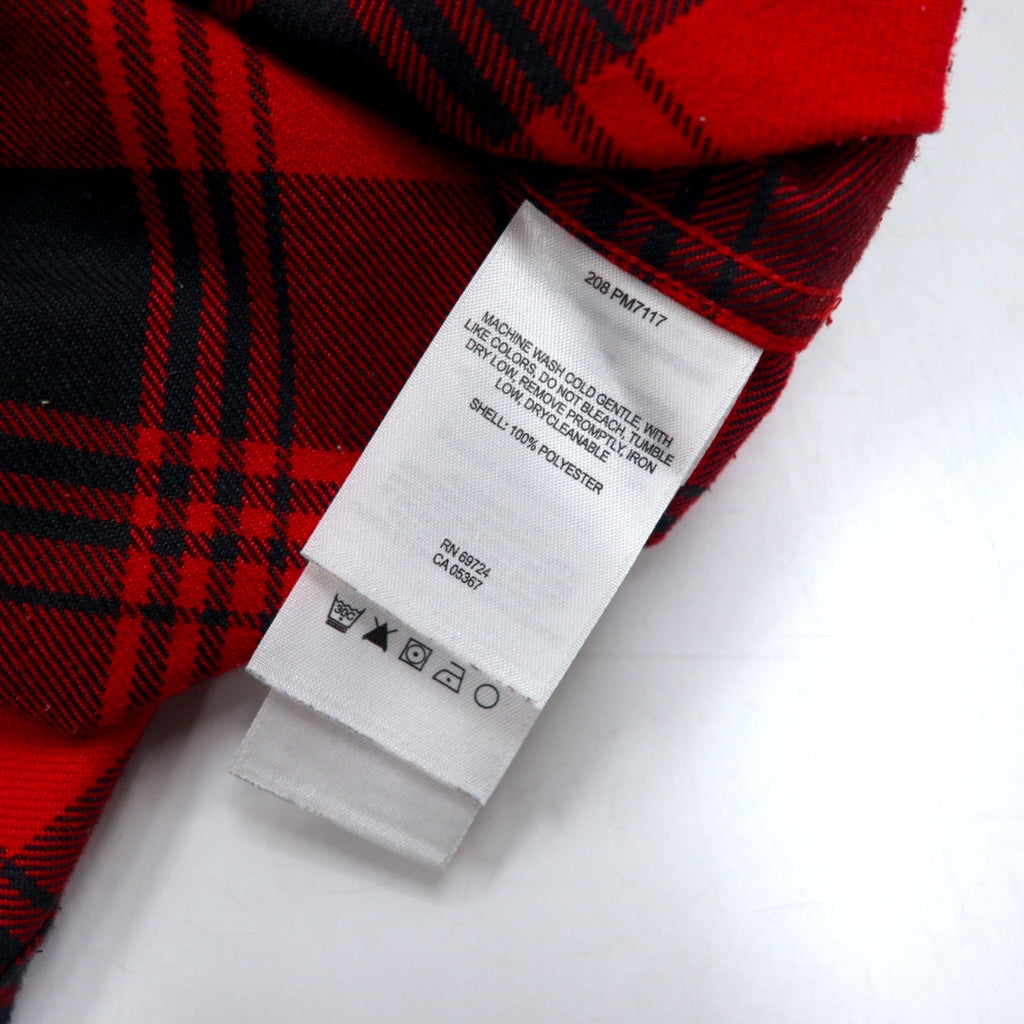 Columbia Titanium Flannel Work Shirt, Medium, Red, Black, Cotton