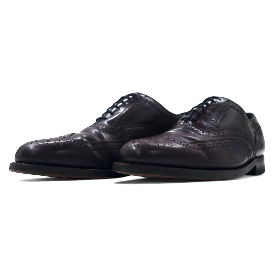 FLORSHEIM IMPERIAL Wingtip Oxford Shoes, Made in USA, Size 26.5cm, Bordeaux Leather, 93351