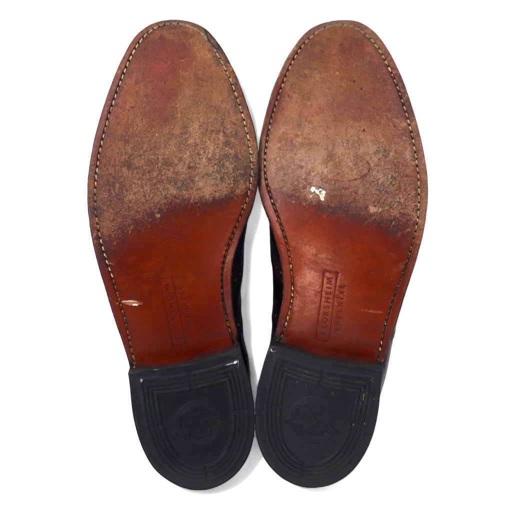 FLORSHEIM IMPERIAL Wingtip Oxford Shoes, Made in USA, Size 26.5cm, Bordeaux Leather, 93351
