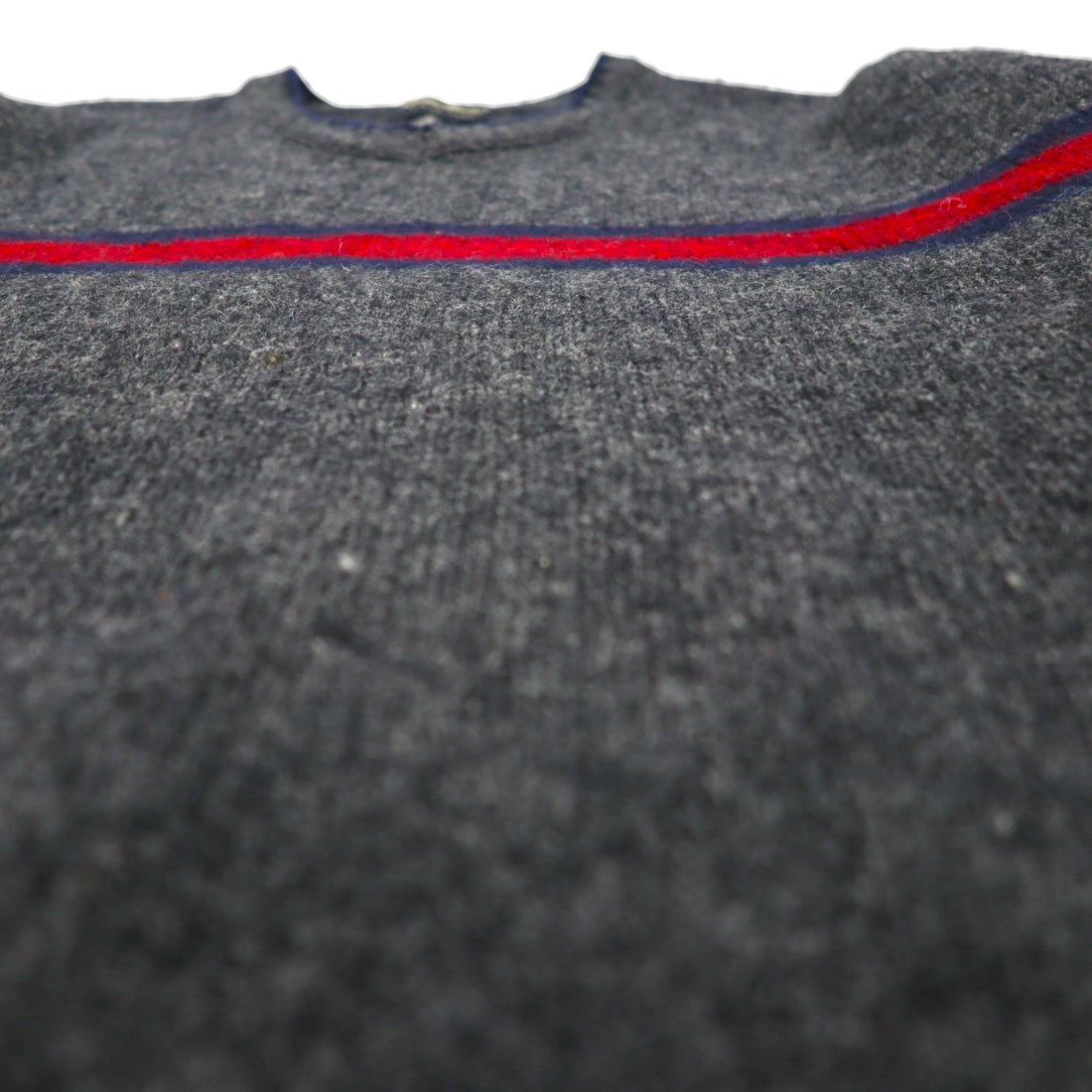 Eddie Bauer 90年代 USA製 Vネック ニット セーター L グレー ウール ラインデザイン