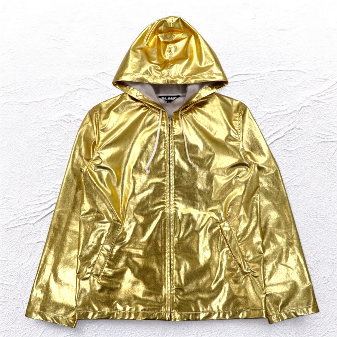BLACK comme des GARCONS Zip Hoodie L Metallic Gold AD2018 Made in Japan