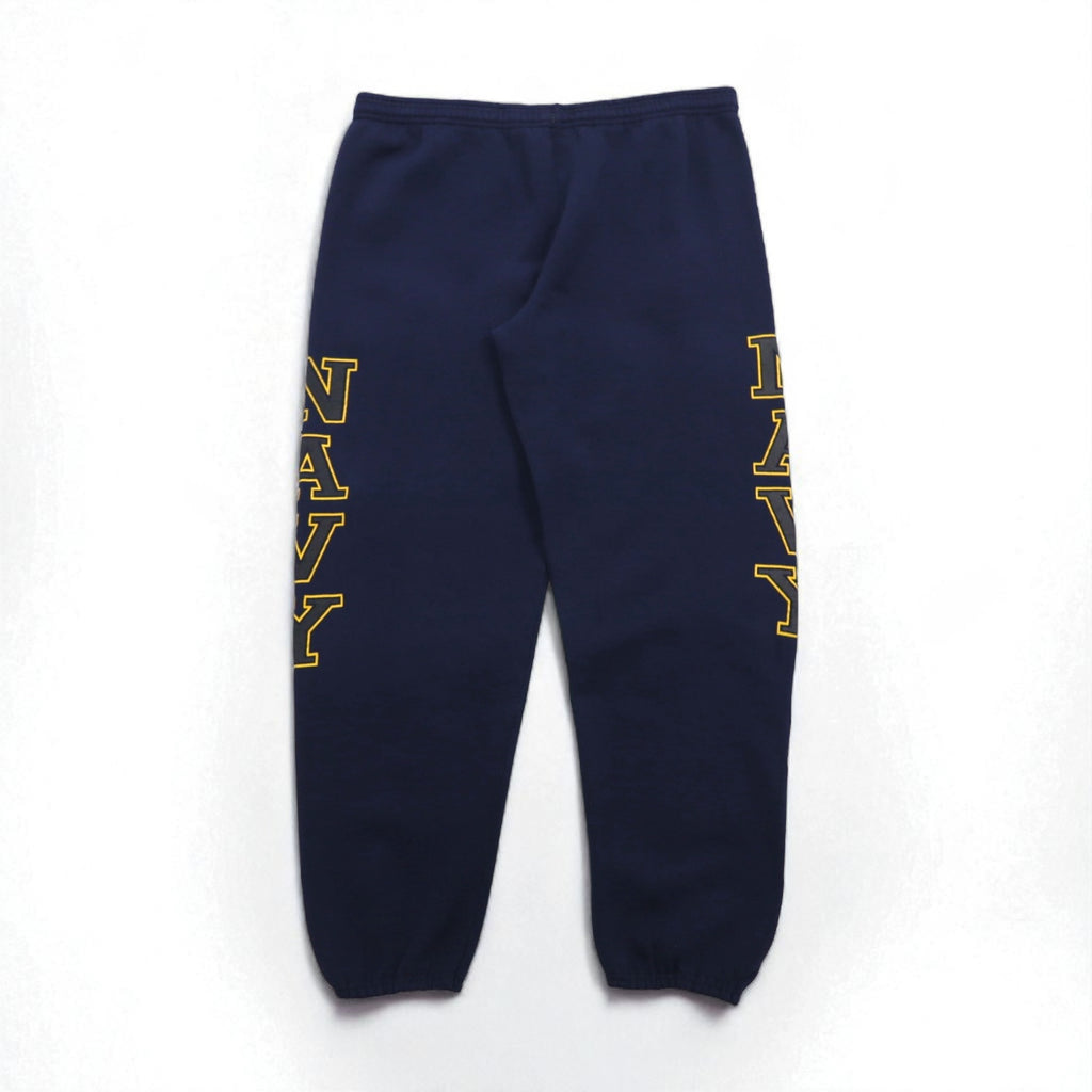 US NAVY Military Sweatpants, Size L, Navy Cotton, Made in USA, SOFFE