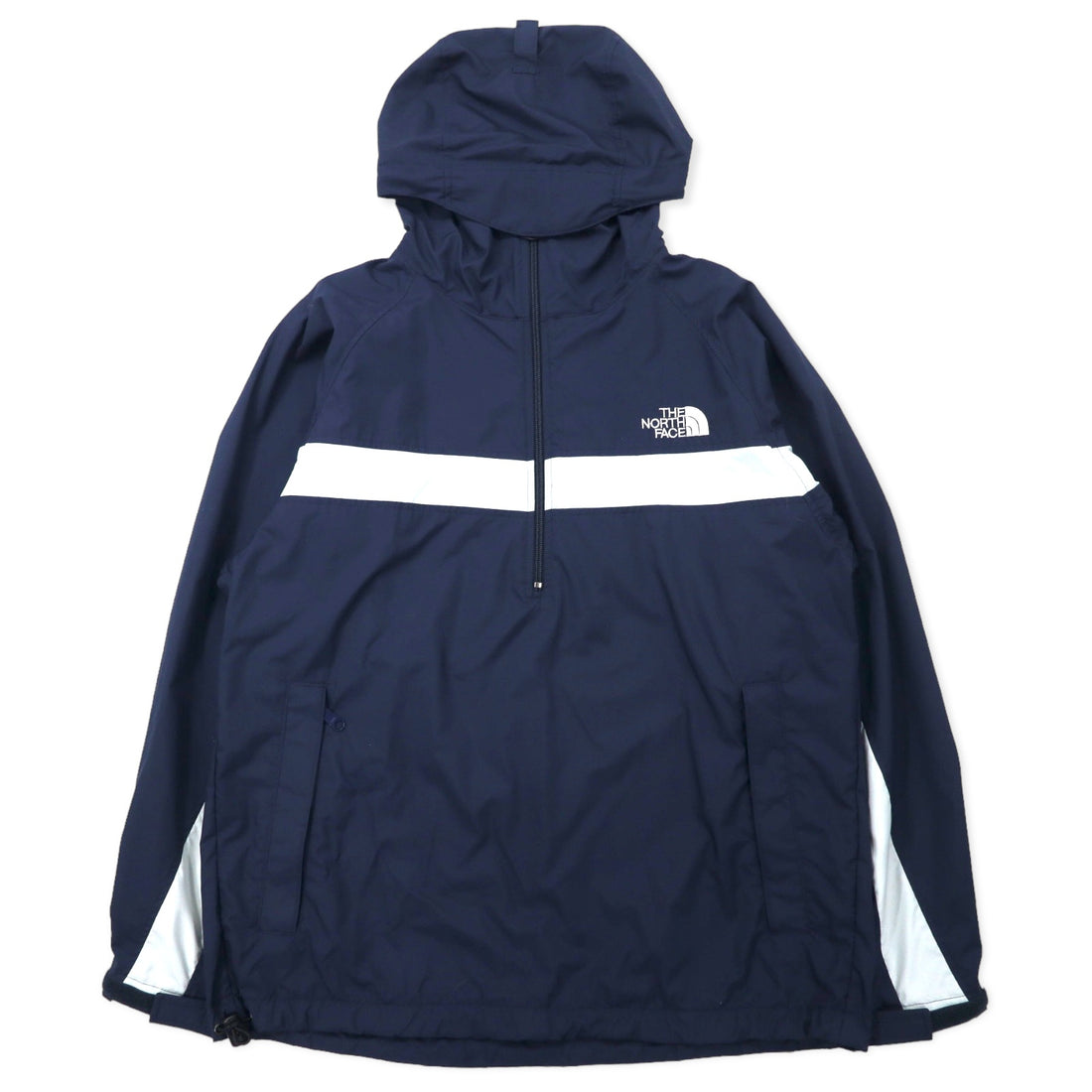 日本然リトテ-古着オンライン-THE NORTH FACE アノラックパーカー M ネイビー ポリエステル ポケッタブル ワンポイントロゴ刺繍 NP0209 日本製-THE NORTH FACE Anorak HOODIE M Navy Polyester Pokettable One Point Logo Embroidery NP0209 Japan MADE