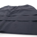 BURBERRY Layered Skirt L Black Wool Polyester Made in Japan