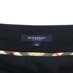 BURBERRY Layered Skirt L Black Wool Polyester Made in Japan