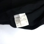 BURBERRY Layered Skirt L Black Wool Polyester Made in Japan