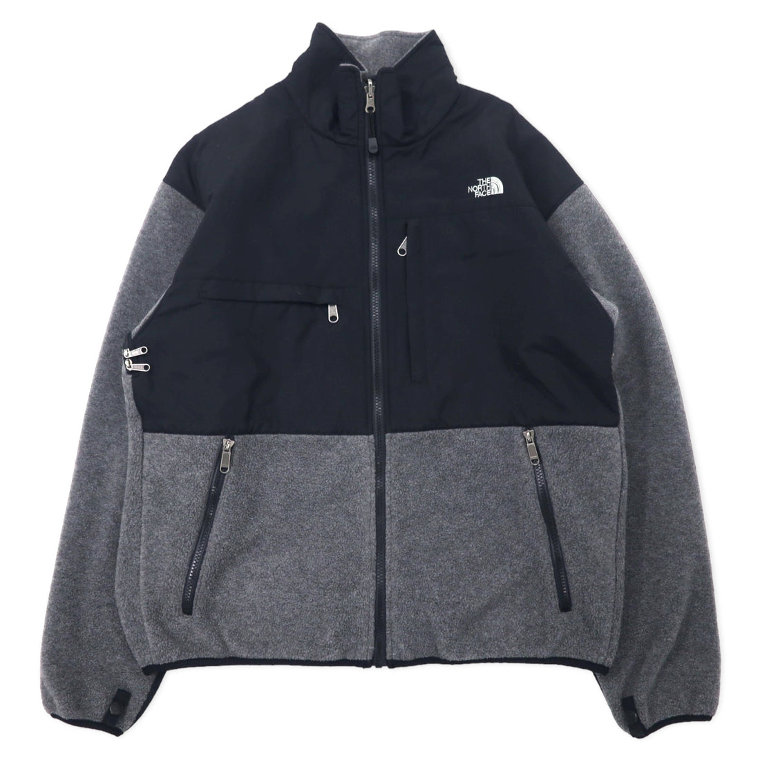 日本然リトテ-古着オンライン-THE NORTH FACE デナリジャケット フリース LL グレー ポリエステル POLARTEC ワンポイントロゴ刺繍 NL45001A-THE NORTH FACE Denari Jacket FLEECE LL Gray polyester Polartec One -point logo embroidery NL45001A