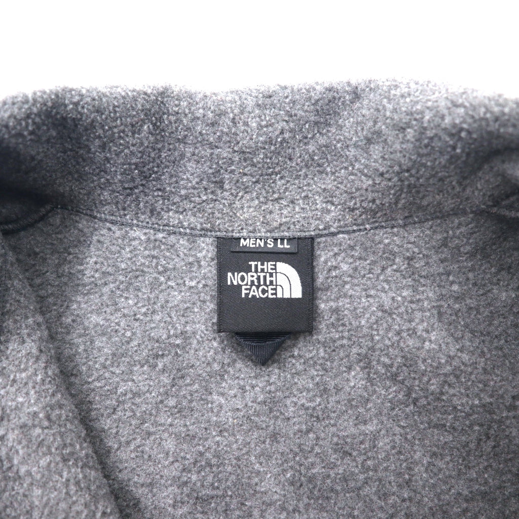 THE NORTH FACE デナリジャケット フリース LL グレー ポリエステル POLARTEC ワンポイントロゴ刺繍 NL45001A