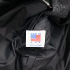 BOTANY500 1980s USA-Made Double-Breasted Trench Coat, XL, Black, with Belt and Detachable Liner and Epaulettes