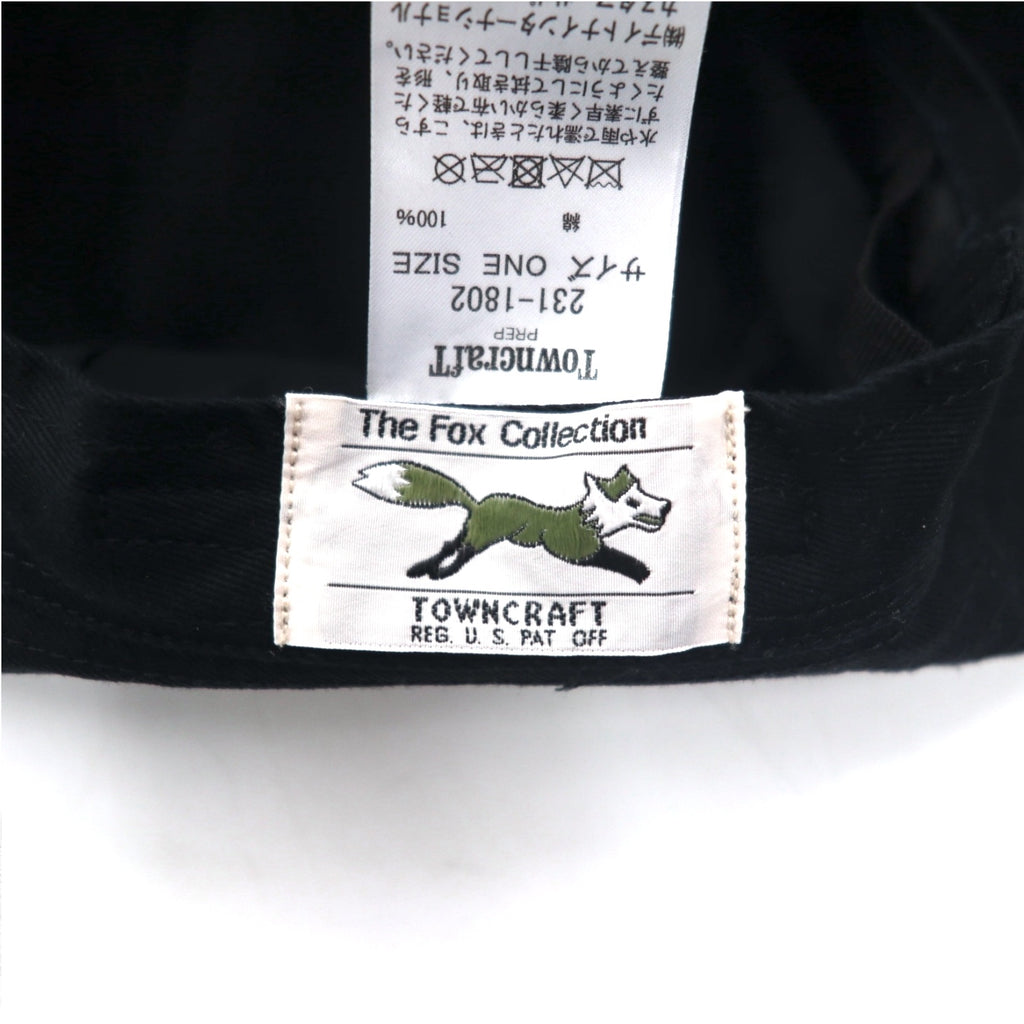 TOWN CRAFT THE FOX COLLECTION バケットハット ONE ブラック コットン 231-1802