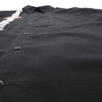 HARLEY DAVIDSON チェッカーフラッグ レーシングシャツ 2XL ブラック ロゴワッペン 胸ポケット