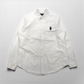 Ralph Lauren Polo Bear Oxford Button-Down Shirt, Size L, White Cotton, Embroidered