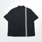 HARLEY DAVIDSON チェッカーフラッグ レーシングシャツ 2XL ブラック ロゴワッペン 胸ポケット