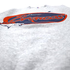 LOGO ATHLETIC 90s NFL Print Sweatshirt L Grey Cotton Fleece Lining DENVER BRONCOS Made in Mexico