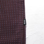 HUGO BOSS ドレスシャツ L ボルドー コットン 小紋柄