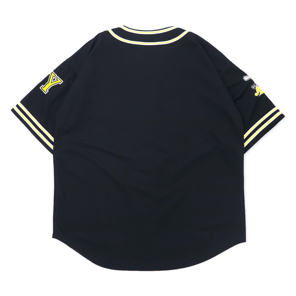 Colosseum SPORT 90s Baseball Shirt XXL Black Polyester NEW YORK Big Size