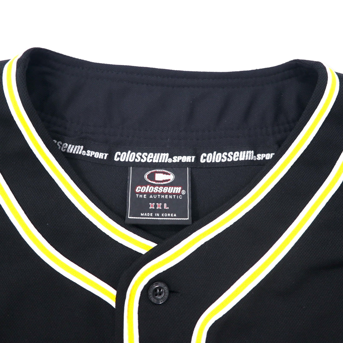 Colosseum SPORT 90s Baseball Shirt XXL Black Polyester NEW YORK Big Size