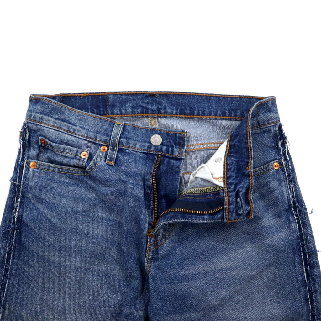 Levi's 511 Slim Fit Sideline Cut-Off Denim Pants Size 29 Blue Cotton Zipper Fly 04511-3327