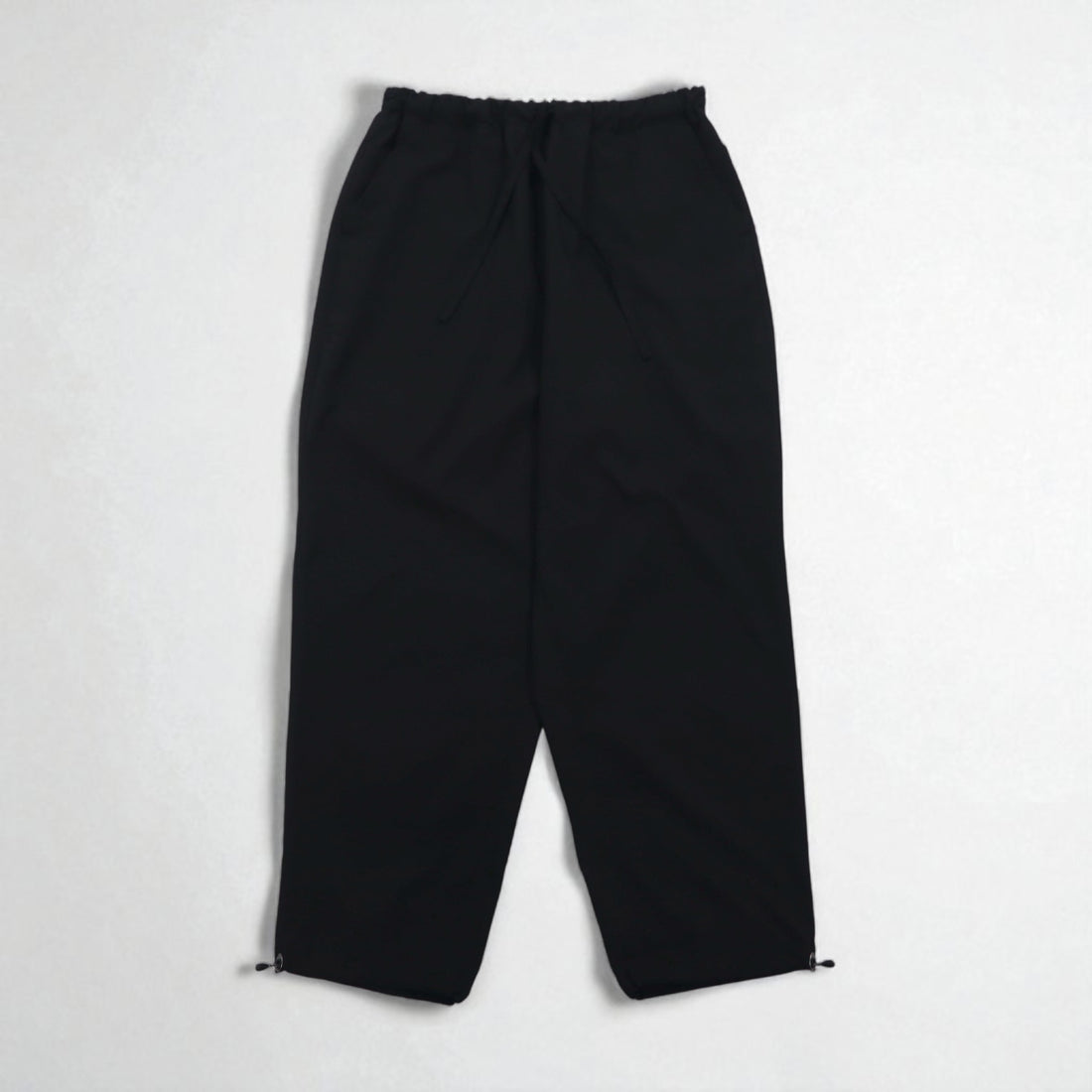 meanswhile Dry Smooth Easy PT Wide Leg Pants, Size L, Black, Reflax Polyester, Drawcord