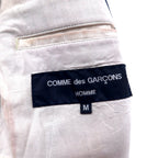 COMME des GARCONS HOMME 3B テーラードジャケット M ネイビー ストライプ ポリエステル コットン HM-J027 日本製