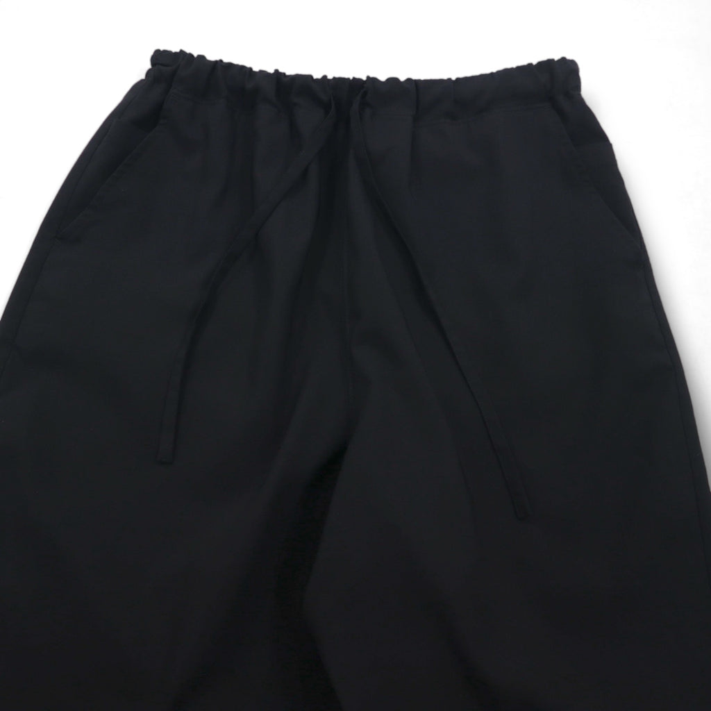 meanswhile ワイド イージーパンツ Dry Smooth Easy PT スラックス L ブラック Reflax ポリエステル ドローコード