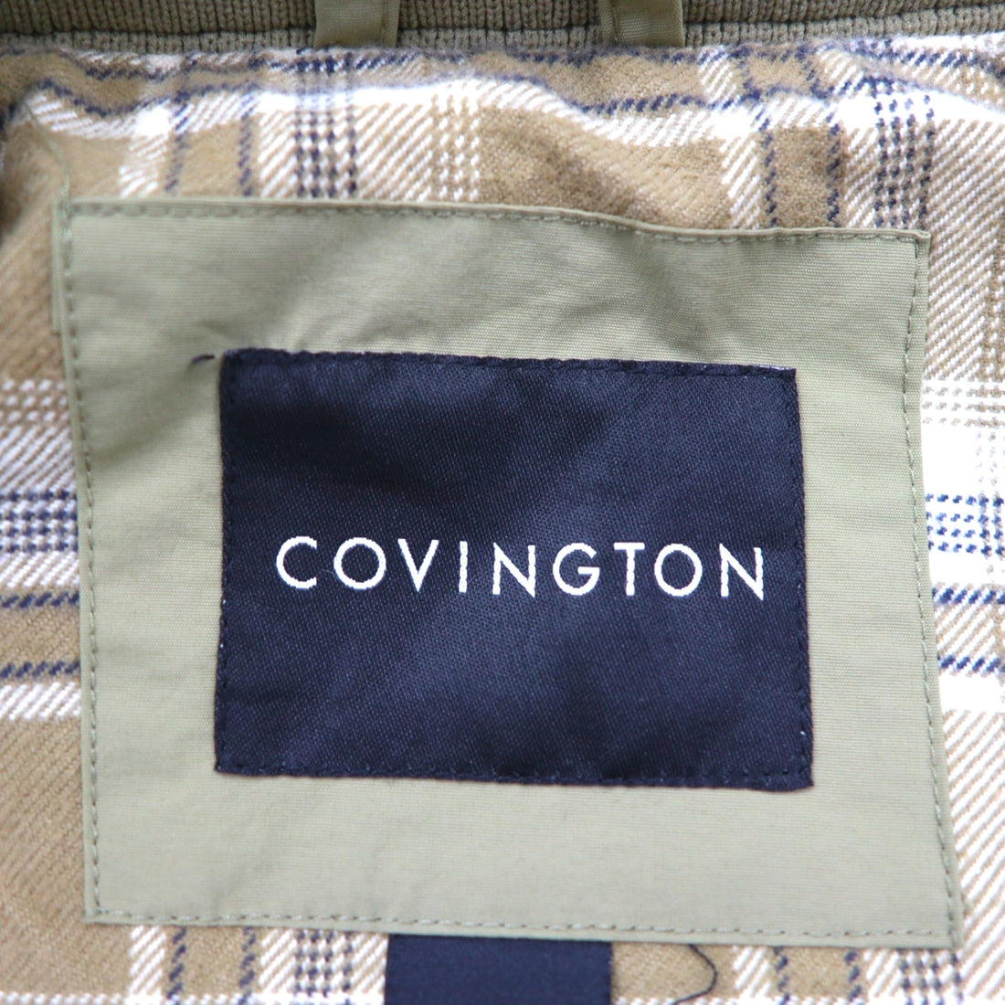 00s Vintage Harrington Jacket スウィングトップ ハリントンジャケット XL ベージュ 裏地 チェック COVINGTON
