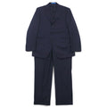 LANVIN en Bleu 3B Suit Set Up L Navy Striped Wool Made in Japan