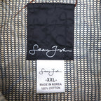 Sean John 00年代 総柄 ビッグサイズ 半袖シャツ 2XL ベージュ コットン チェック 胸ポケット