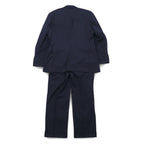 LANVIN en Bleu 3B Suit Set Up L Navy Striped Wool Made in Japan