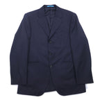 LANVIN en Bleu 3B Suit Set Up L Navy Striped Wool Made in Japan