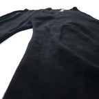 POST O'ALLS EZ TOP Velour Easy Pants, Size L, Black, 3602-V3, Made in Japan