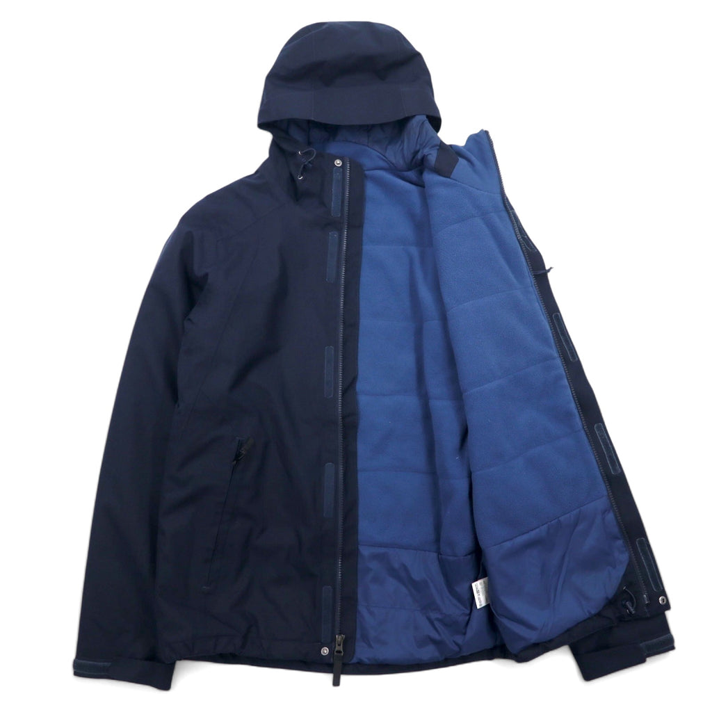 THE NORTH FACE Padded Mountain Parka S Navy Polyester Fleece Liner Logo Embroidery NT51803Z