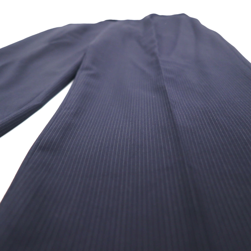LANVIN en Bleu 3B Suit Set Up L Navy Striped Wool Made in Japan